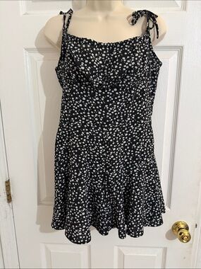 Black floral romper
